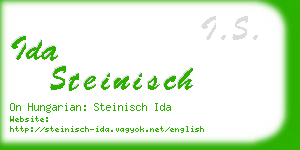 ida steinisch business card